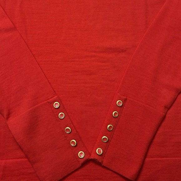 Cachemiras SS Wool Blend Pull Over Long sleeve Orange Sweater Size L - Picture 7 of 11